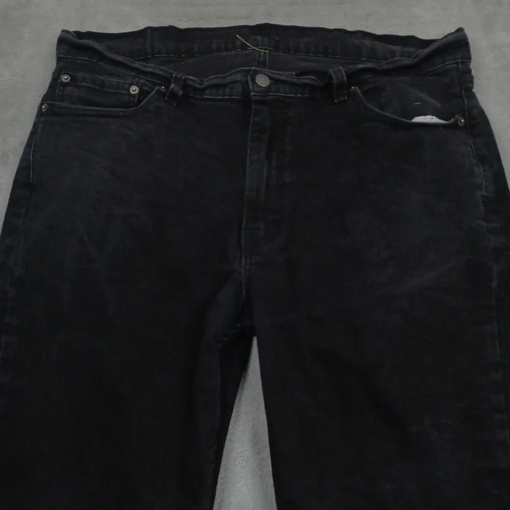 Levis 514 Jeans‎ Mens 38x30 Black Denim Casual Straight Fit Modern Distressed